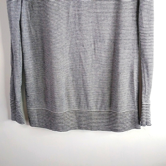 Loft - Black/White Striped Long Sleeve Sweater - Size XS - Picture 2 of 6